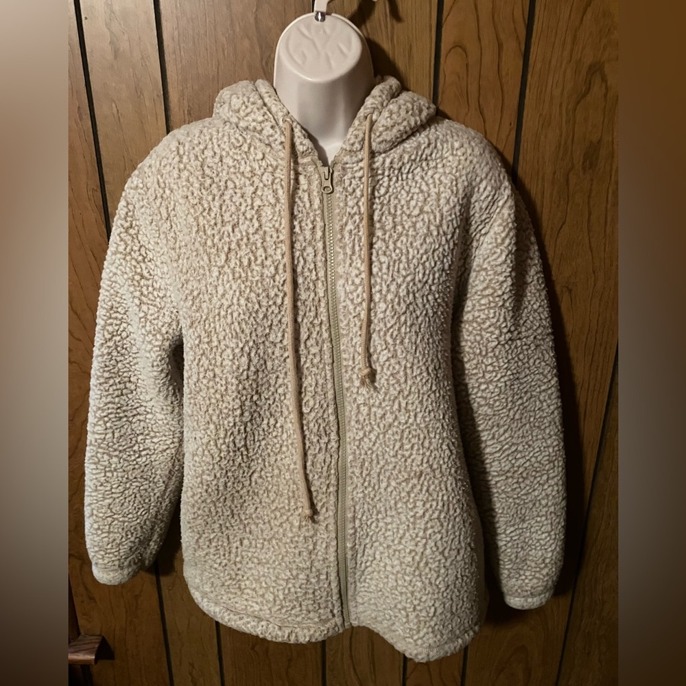 Cozy Cream Sherpa Hoodie by PacSun small